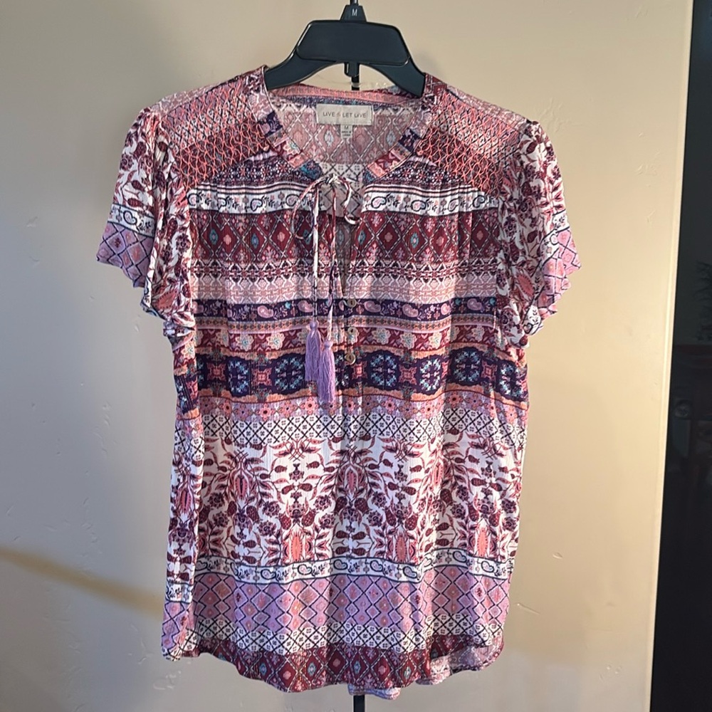 Live & Let Live Short Sleeve Top Draw